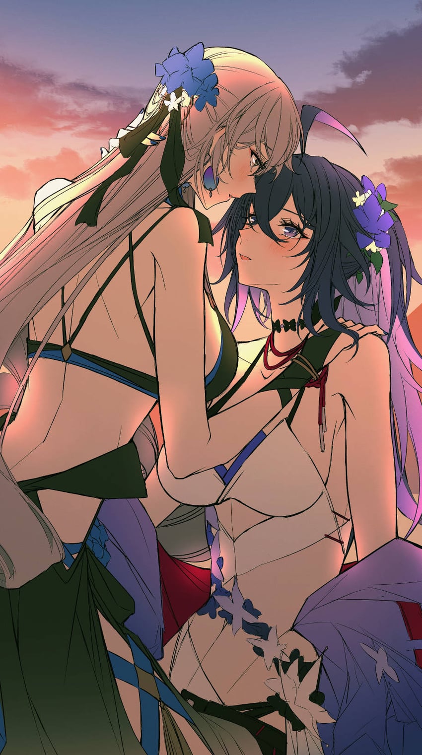 bronya rand and seele (honkai and 1 more) drawn by sieka_(piiroinardesco)