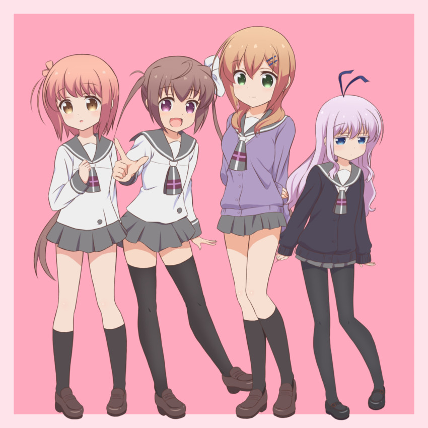 sengoku kamuri, momochi tamate, ichinose hana, and tokura eiko (slow start) drawn by kashiopea