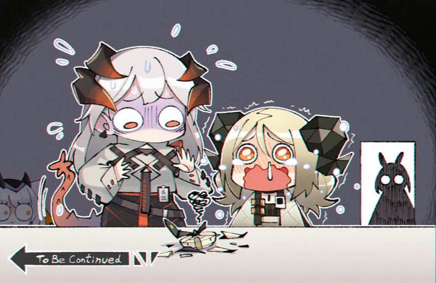 saria, silence, ifrit, and ptilopsis (arknights) drawn by lemon_raimu