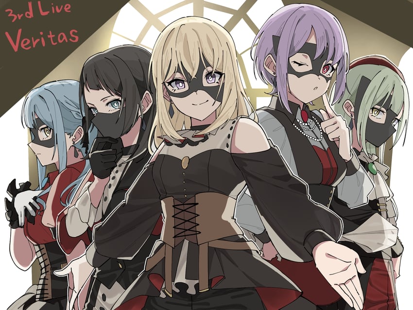 togawa sakiko, wakaba mutsumi, yahata umiri, misumi uika, mortis, and 5 more (bang dream! and 1 more) drawn by nanami_(nunnun_0410)