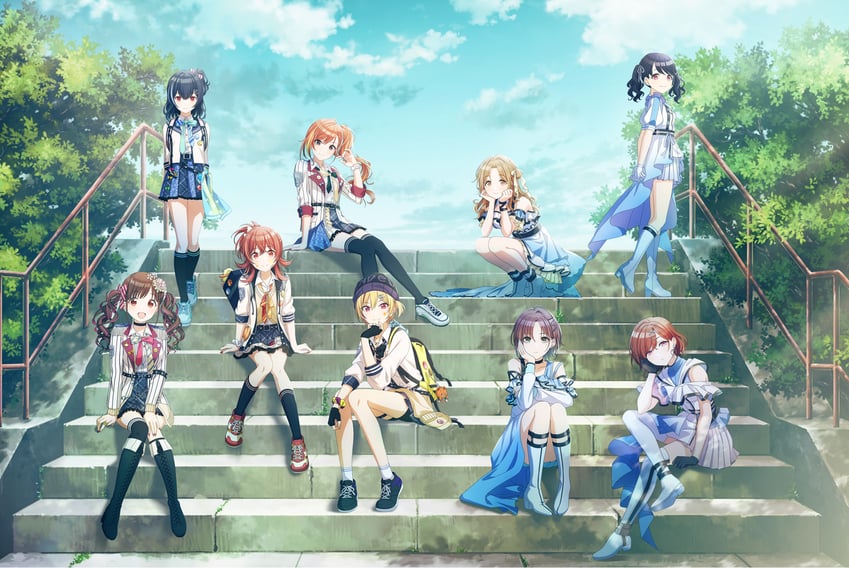 higuchi madoka, asakura toru, fukumaru koito, morino rinze, sonoda chiyoko, and 4 more (idolmaster and 1 more)