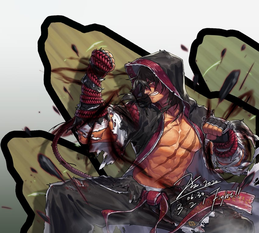 male fighter (dungeon and fighter) drawn by jin_(sirius-j)