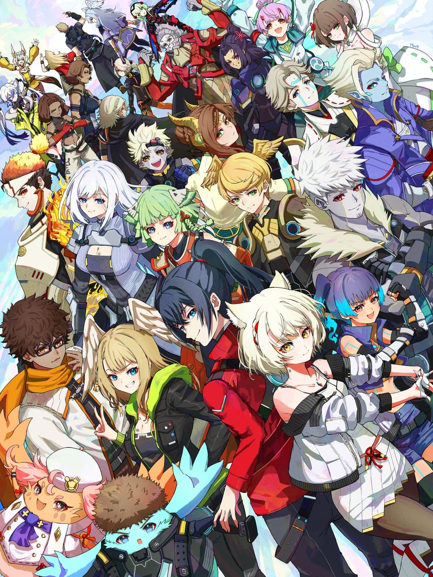 nia, rex, mio, eunie, melia antiqua, and 25 more (xenoblade chronicles and 2 more) drawn by milo_monzon