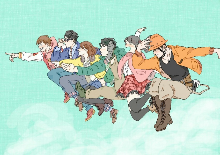mio, kagura, tokatti, hikari, right, and 1 more (super sentai and 1 more) drawn by momoco_(momco04)
