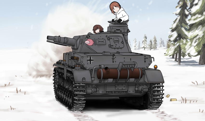 nishizumi miho and akiyama yukari (girls und panzer) drawn by mardjan