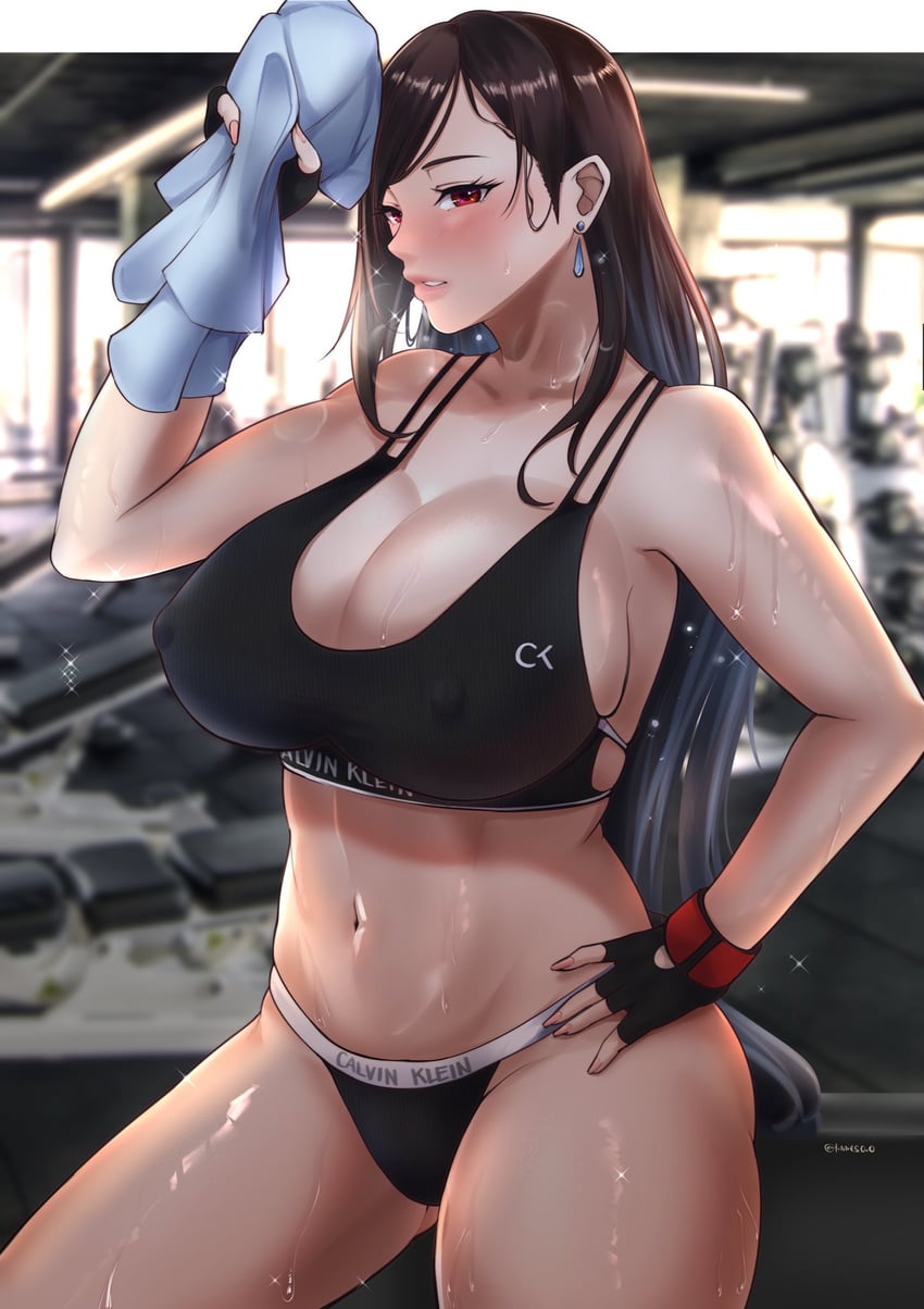 tifa lockhart (final fantasy and 2 more) drawn by tinnies