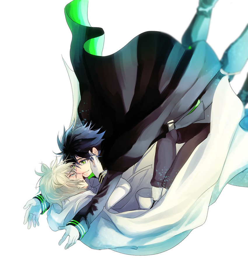 hyakuya yuuichirou and hyakuya mikaela (owari no seraph) drawn by obanakoko