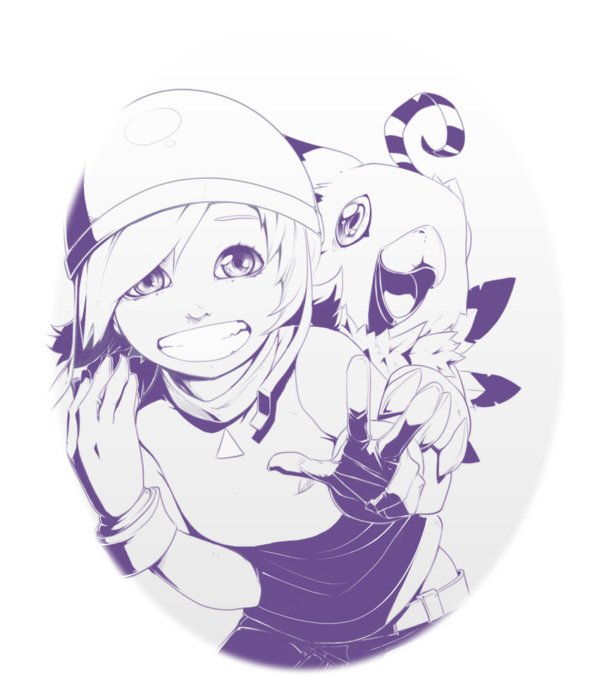 takenouchi sora and piyomon (digimon and 1 more) drawn by materclaws