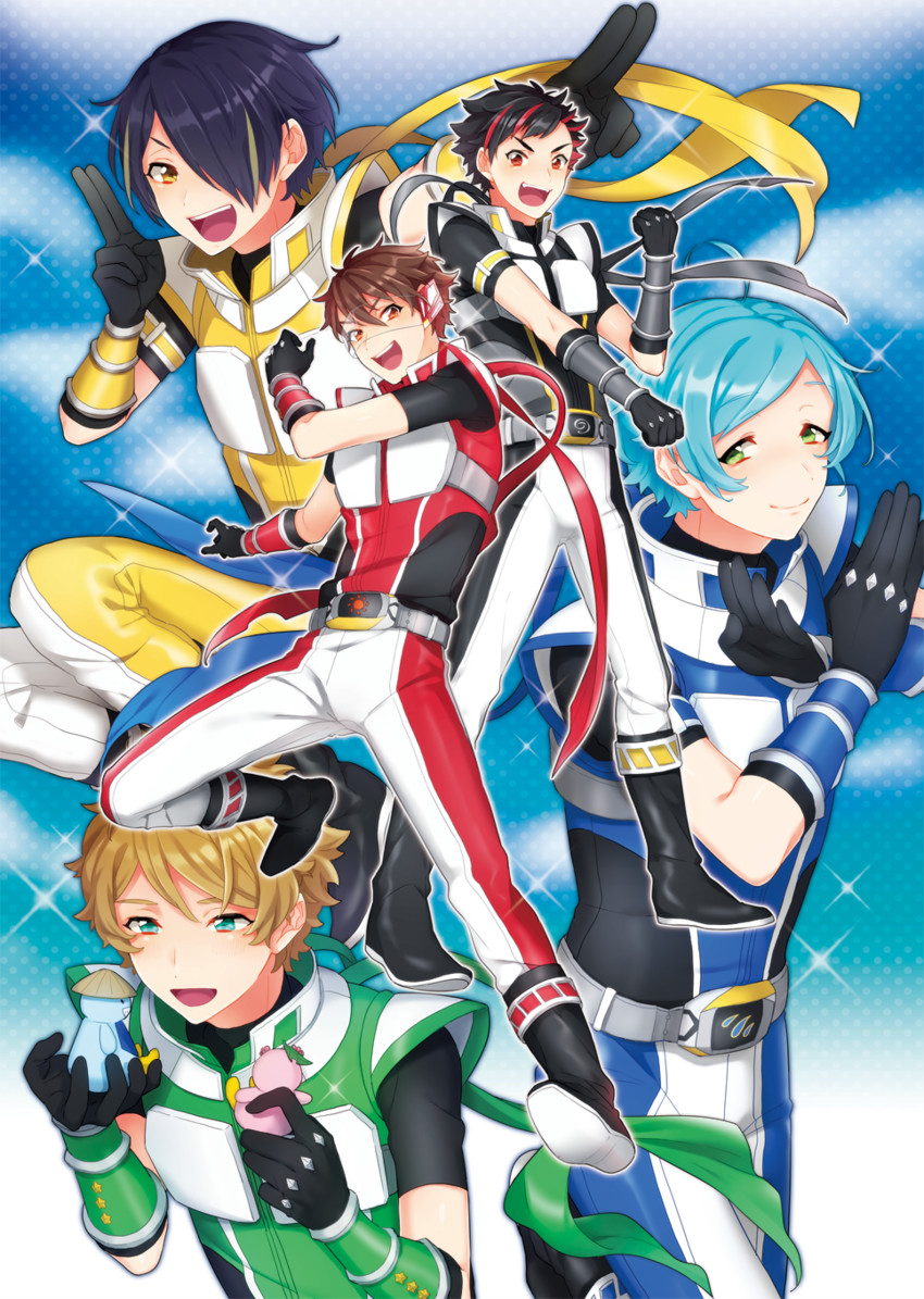 morisawa chiaki, shinkai kanata, sengoku shinobu, takamine midori, and nagumo tetora (ensemble stars!) drawn by shiman