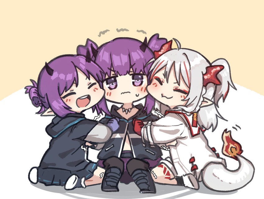 nian, lava, and hibiscus (arknights) drawn by mabing