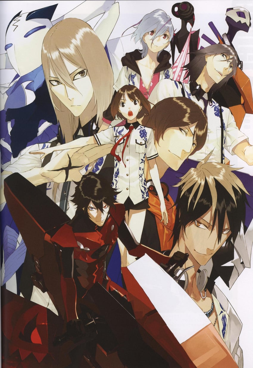 asagi akira, mutsuki hijiri, suzuki kazuki, deviser, komae christoph yousuke, and 8 more (scared rider xechs) drawn by pako_(pakosun)