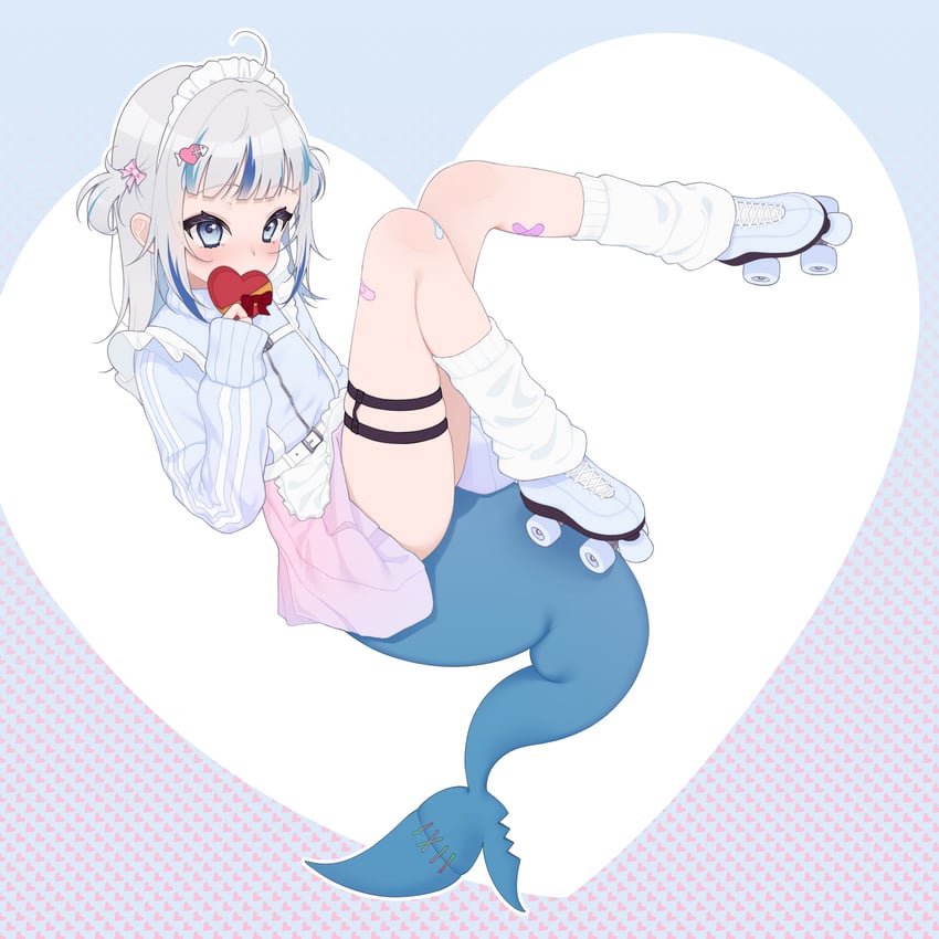 gawr gura (hololive and 1 more) drawn by lucasyecla99