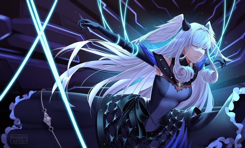 melia antiqua (xenoblade chronicles and 1 more) drawn by maskyarts