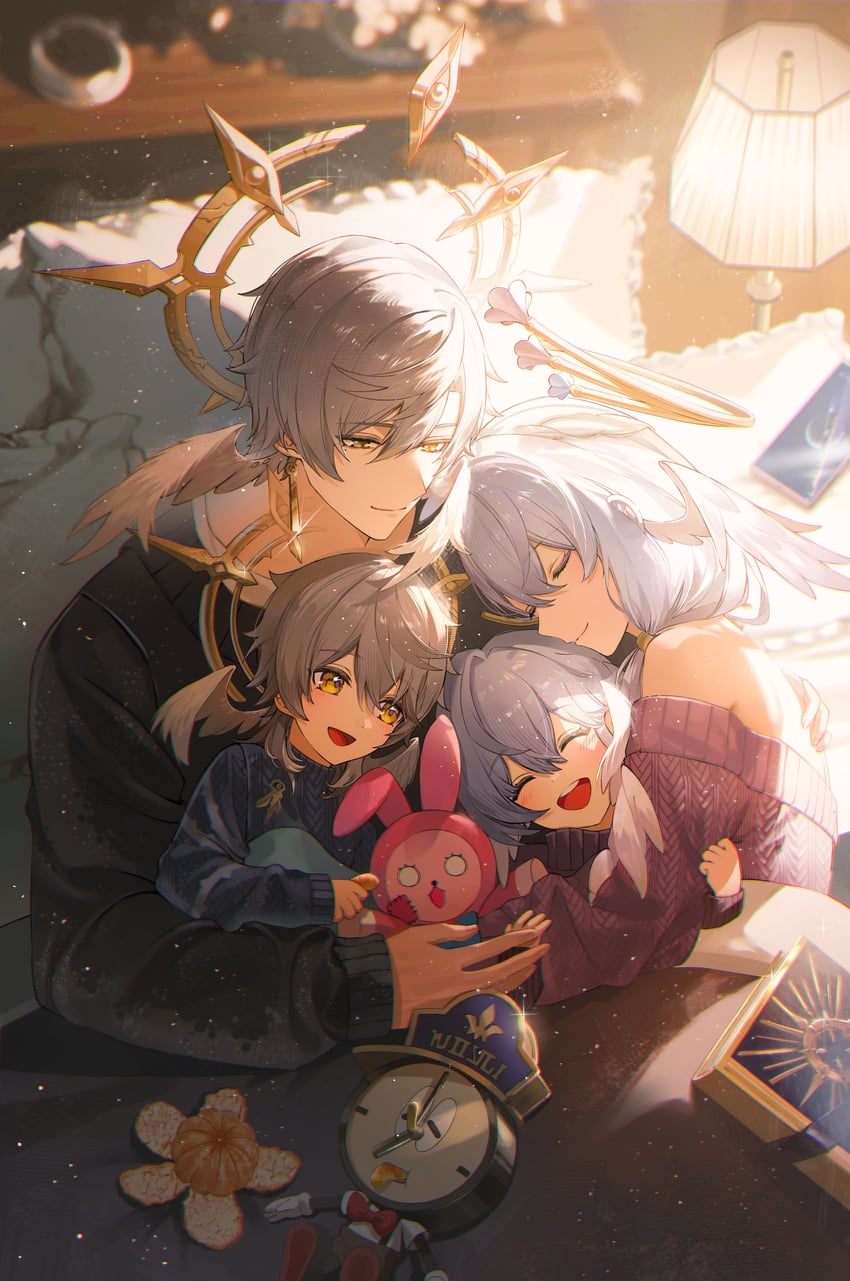 robin, sunday, and clockie (honkai and 1 more) drawn by isobe47