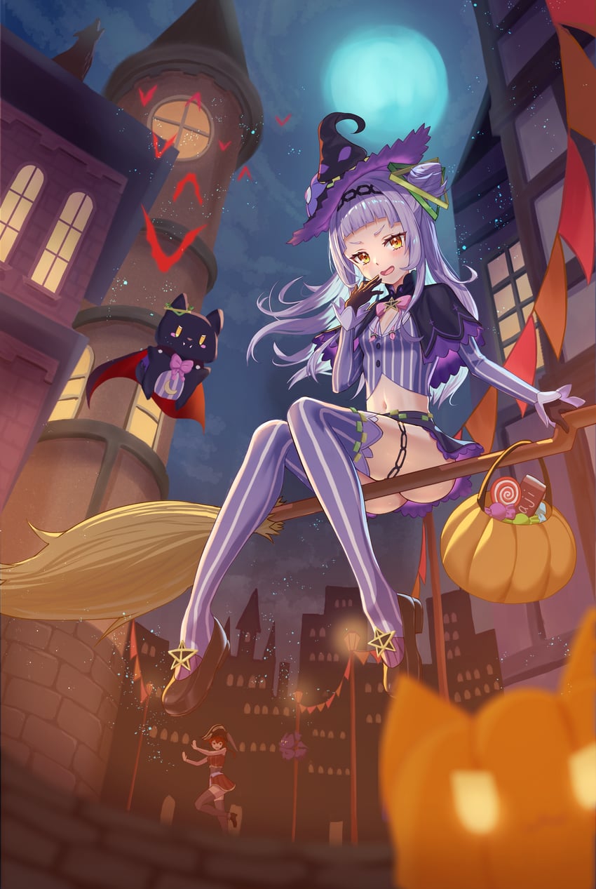 houshou marine and murasaki shion (hololive) drawn by boku_no_edamame