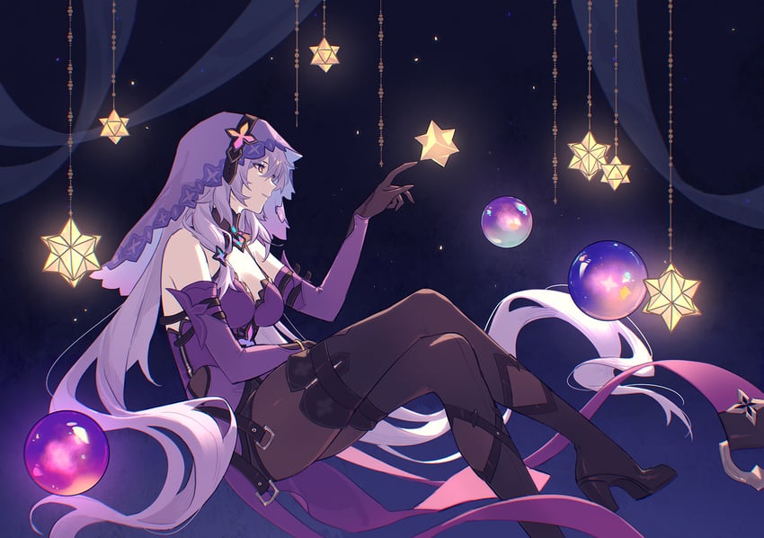 black swan (honkai and 1 more) drawn by mao_(expuella)