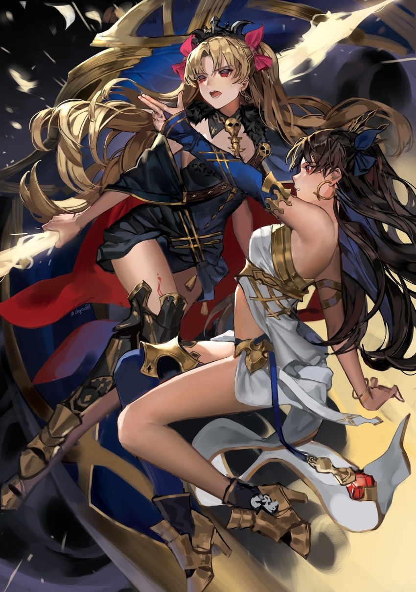ereshkigal and ishtar (fate and 1 more) drawn by chyoel
