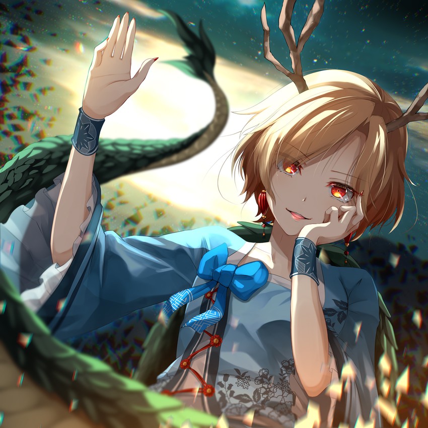 kicchou yachie (touhou and 1 more) drawn by shiroino_(shirayuki_mutsuki)