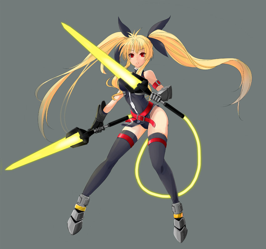 fate testarossa and bardiche (lyrical nanoha and 1 more) drawn by yasai_no_ou-sama_lettuce