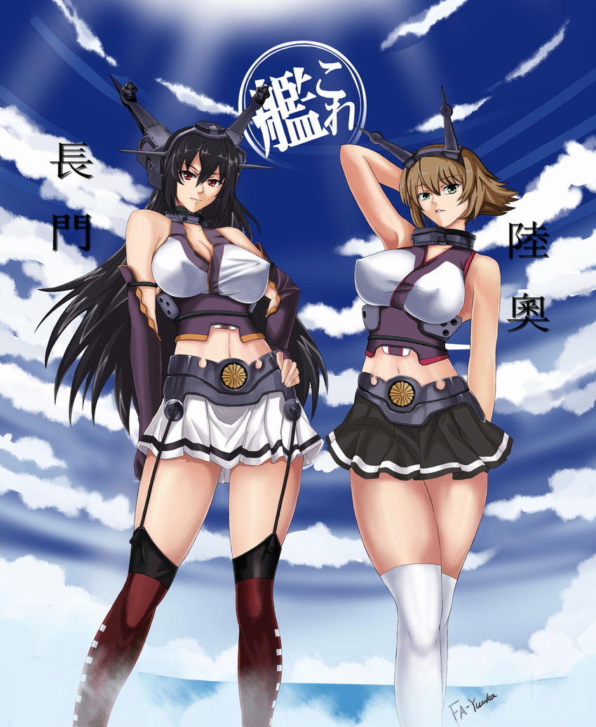 nagato and mutsu (kantai collection) drawn by vittorio_veneto_(fayuuka)