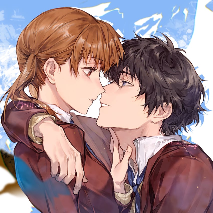mizutani shizuku and yoshida haru (tonari no kaibutsu-kun) drawn by xuchuan
