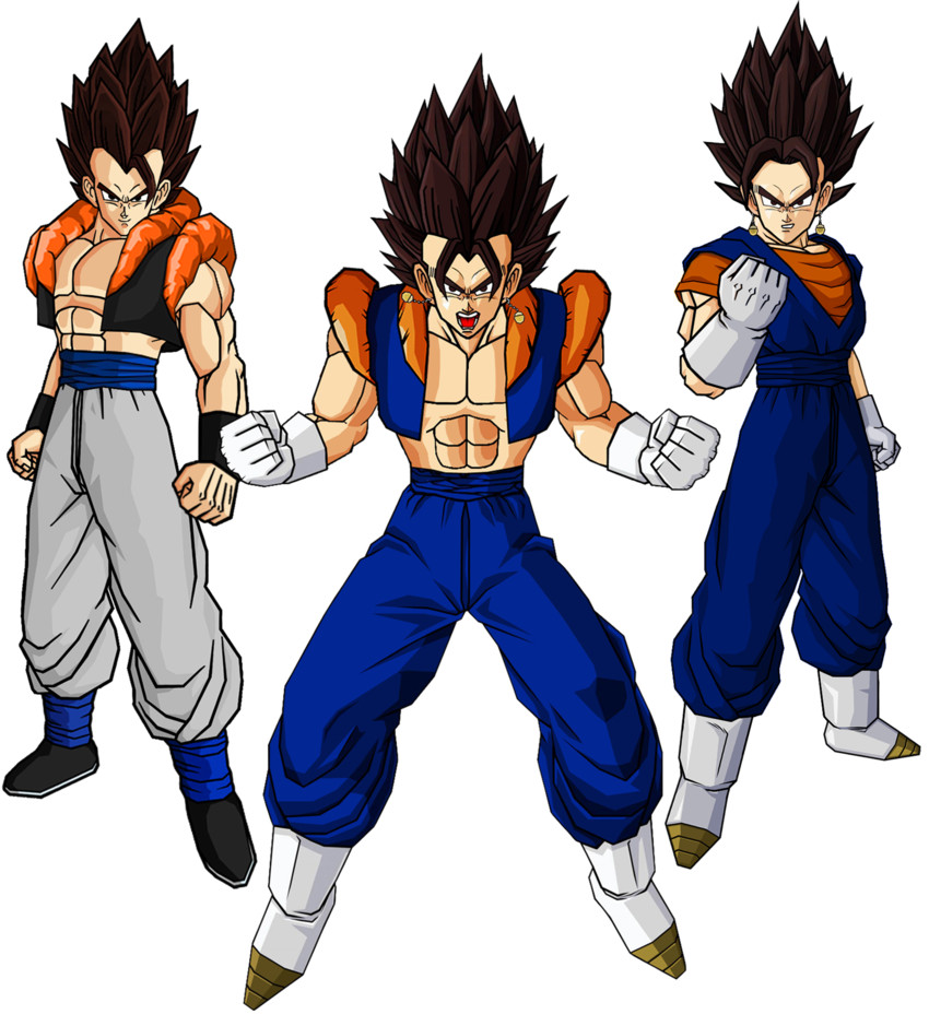 gogeta, vegetto, and gogetto (dragon ball and 1 more) drawn by theothersmen