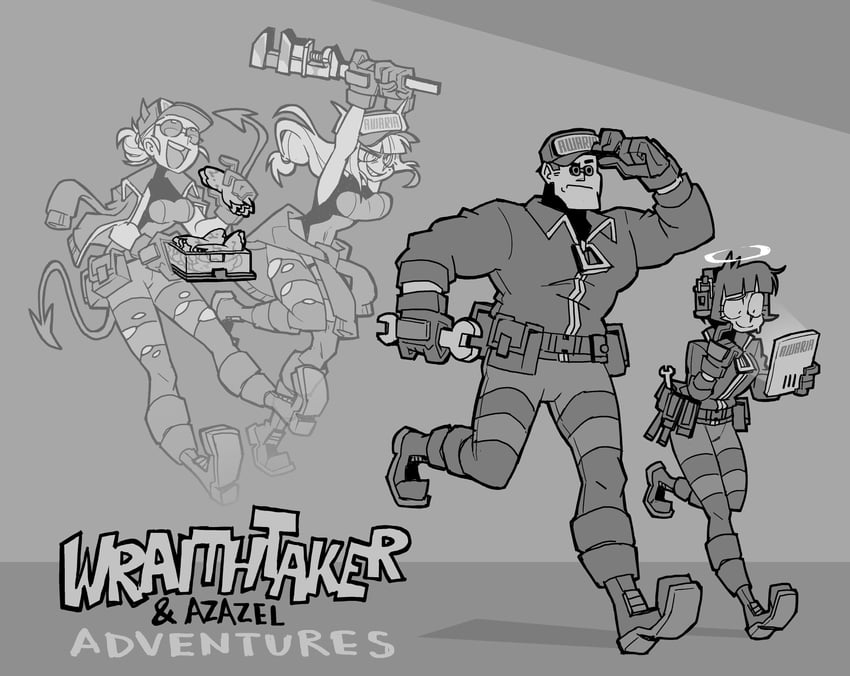 lucifer, justice, helltaker, and azazel (helltaker and 1 more) drawn by vanripper