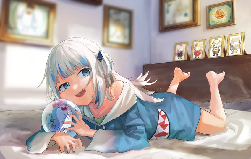 gawr gura, mori calliope, ninomae ina'nis, takanashi kiara, watson amelia, and 2 more (hololive and 1 more) drawn by umiwashi
