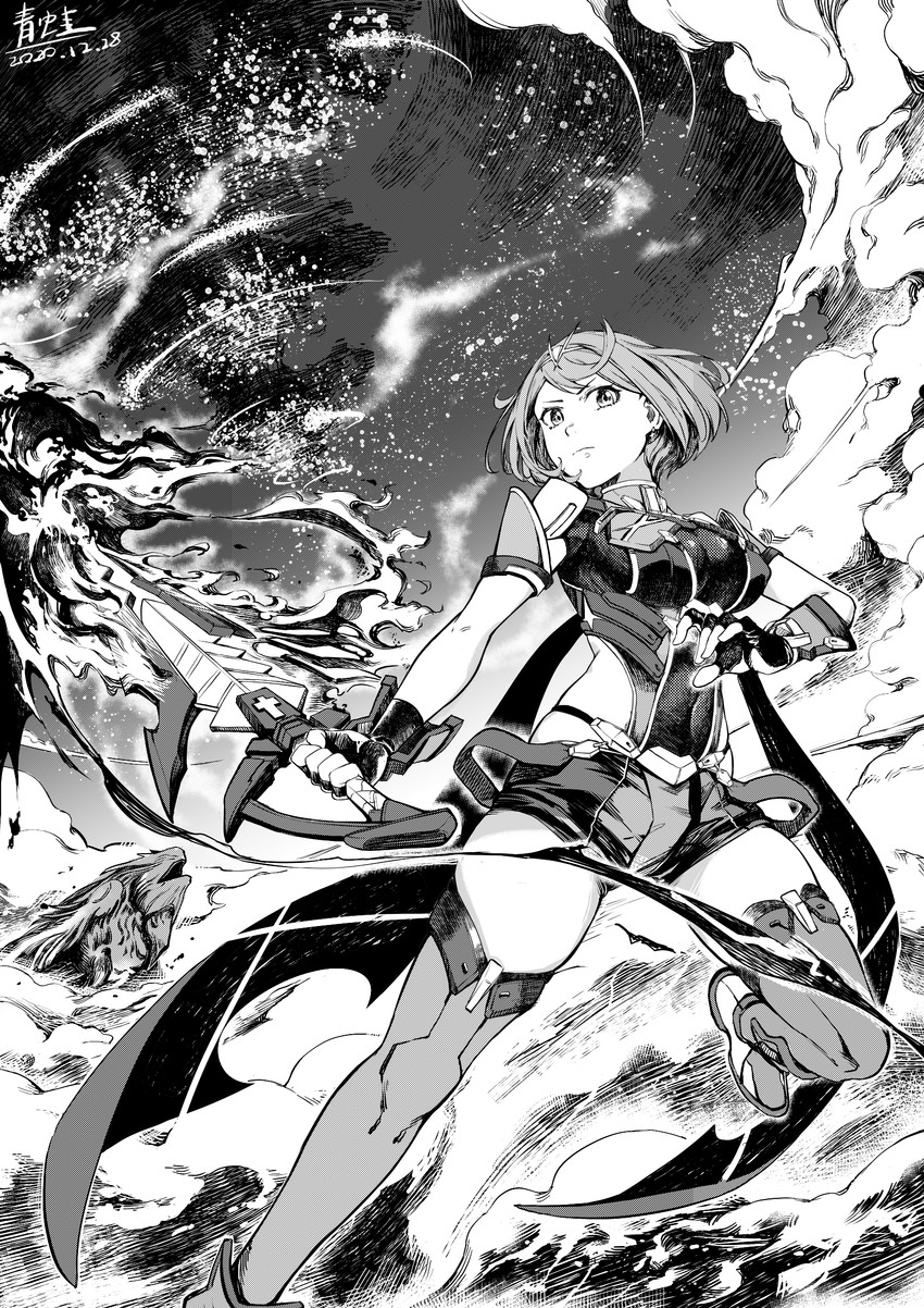 pyra (xenoblade chronicles and 1 more) drawn by qingwa_chi_she
