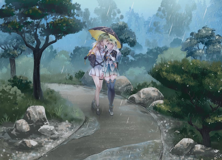 trailblazer, firefly, and stelle (honkai and 1 more) drawn by aoiabyss
