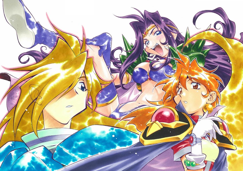 lina inverse, naga the serpent, and gourry gabriev (slayers) drawn by araizumi_rui