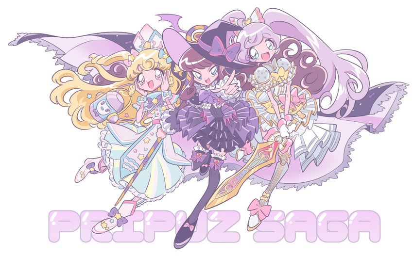 manaka laala, kurosu aroma, yumekawa yui, and takki (pretty series and 3 more) drawn by invaderdarling