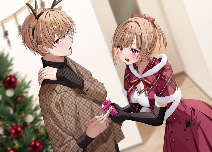 ueda hinata and ueda kousei (jitsuha imouto deshita.) drawn by chigusa_minori