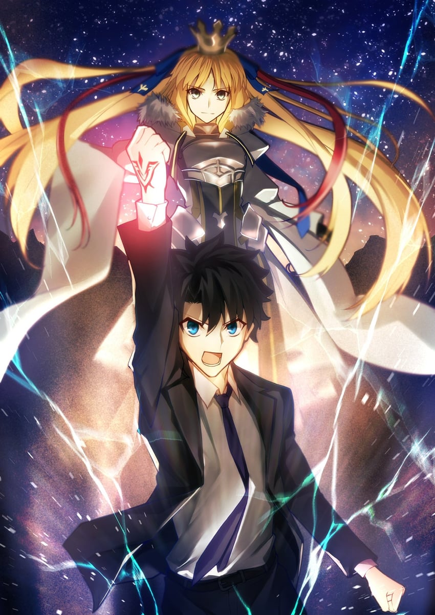artoria pendragon, fujimaru ritsuka, and artoria caster (fate and 1 more) drawn by toomishou
