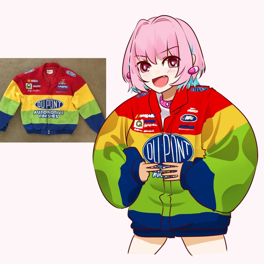 yumemi riamu and jeff gordon (idolmaster and 3 more) drawn by holeecrab