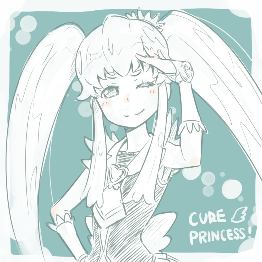 shirayuki hime and cure princess (precure and 1 more) drawn by ammonio