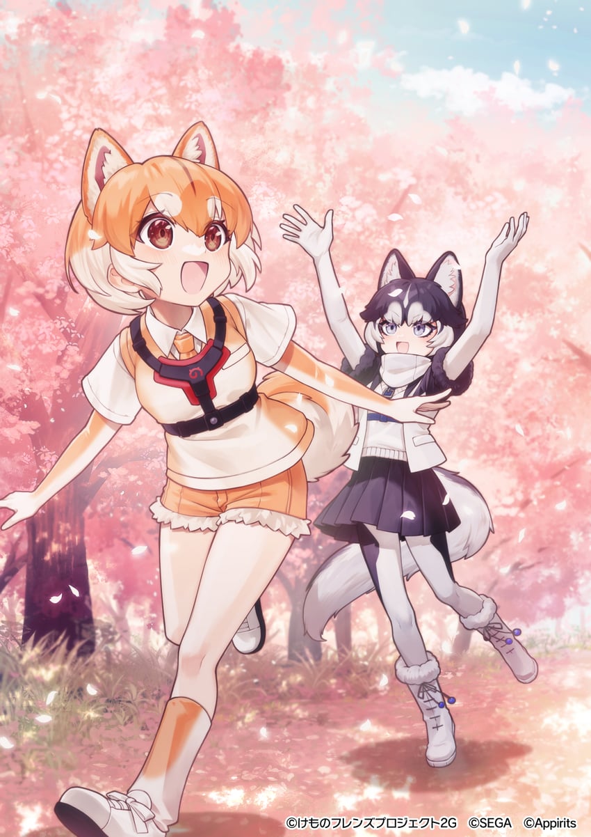 dog and siberian husky (kemono friends and 1 more) drawn by sacanahen