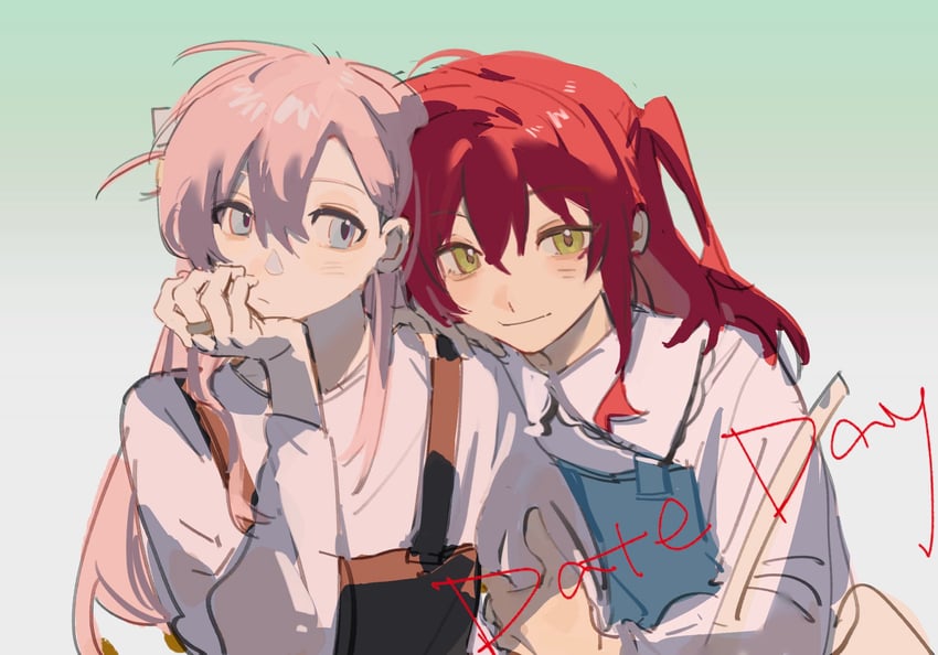 gotoh hitori and kita ikuyo (bocchi the rock!) drawn by lingyi