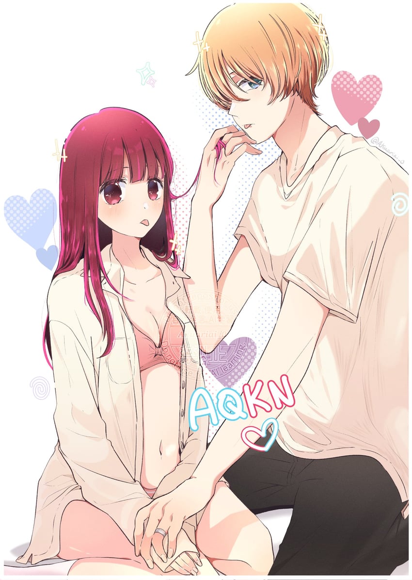 arima kana and hoshino aquamarine (oshi no ko) drawn by risdelusions