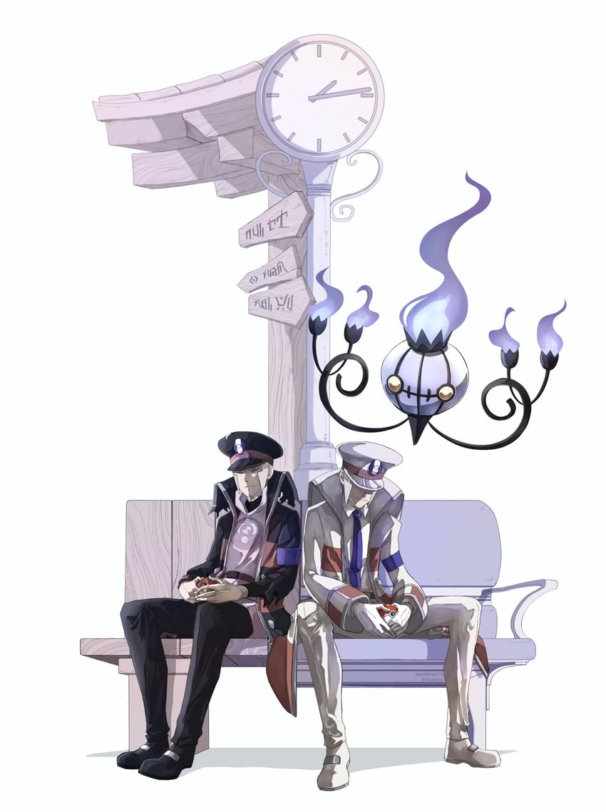 ingo, chandelure, and emmet (pokemon and 2 more) drawn by dotdotdot72