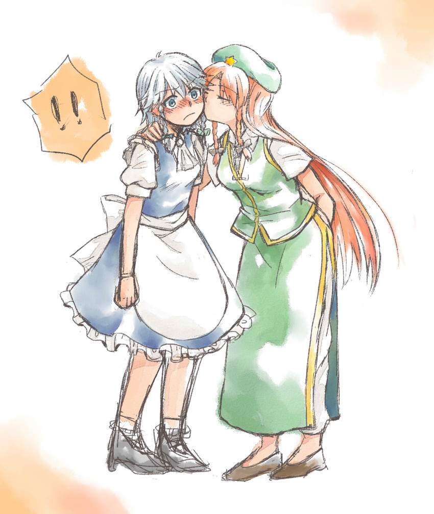 izayoi sakuya and hong meiling (touhou) drawn by hijiki_(hijiri_st)