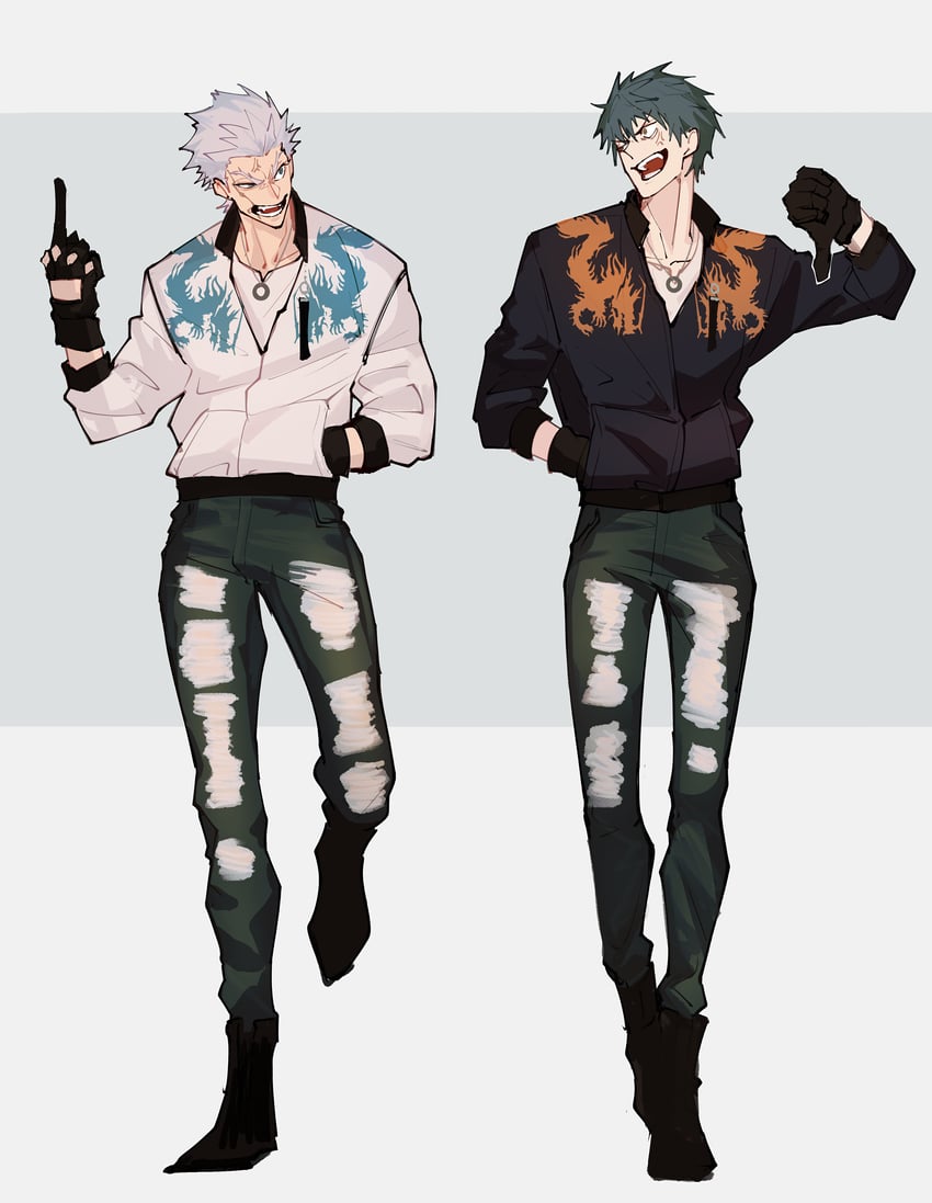 saitou hajime and nagakura shinpachi (fate and 1 more) drawn by haruakira
