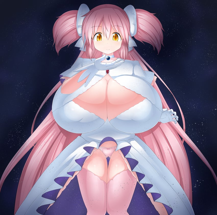 kaname madoka and ultimate madoka (mahou shoujo madoka magica) drawn by terada_ochiko