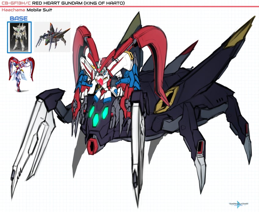 shuffle heart, reversible gundam, and gells-ghe (hololive and 7 more) drawn by pinguinkotak