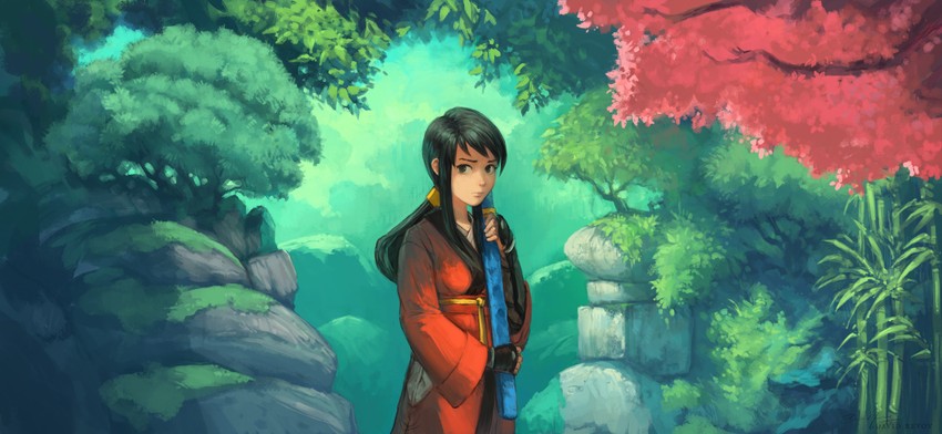 takane hibiki (bakumatsu rouman and 1 more) drawn by david_revoy