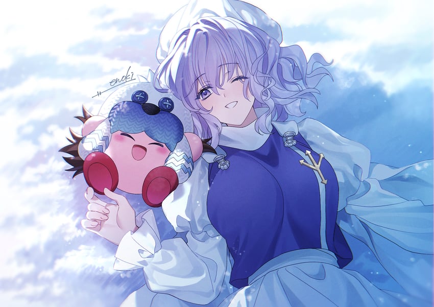 kirby, letty whiterock, ice kirby, and frosty ice kirby (touhou and 1 more) drawn by enoki_3106