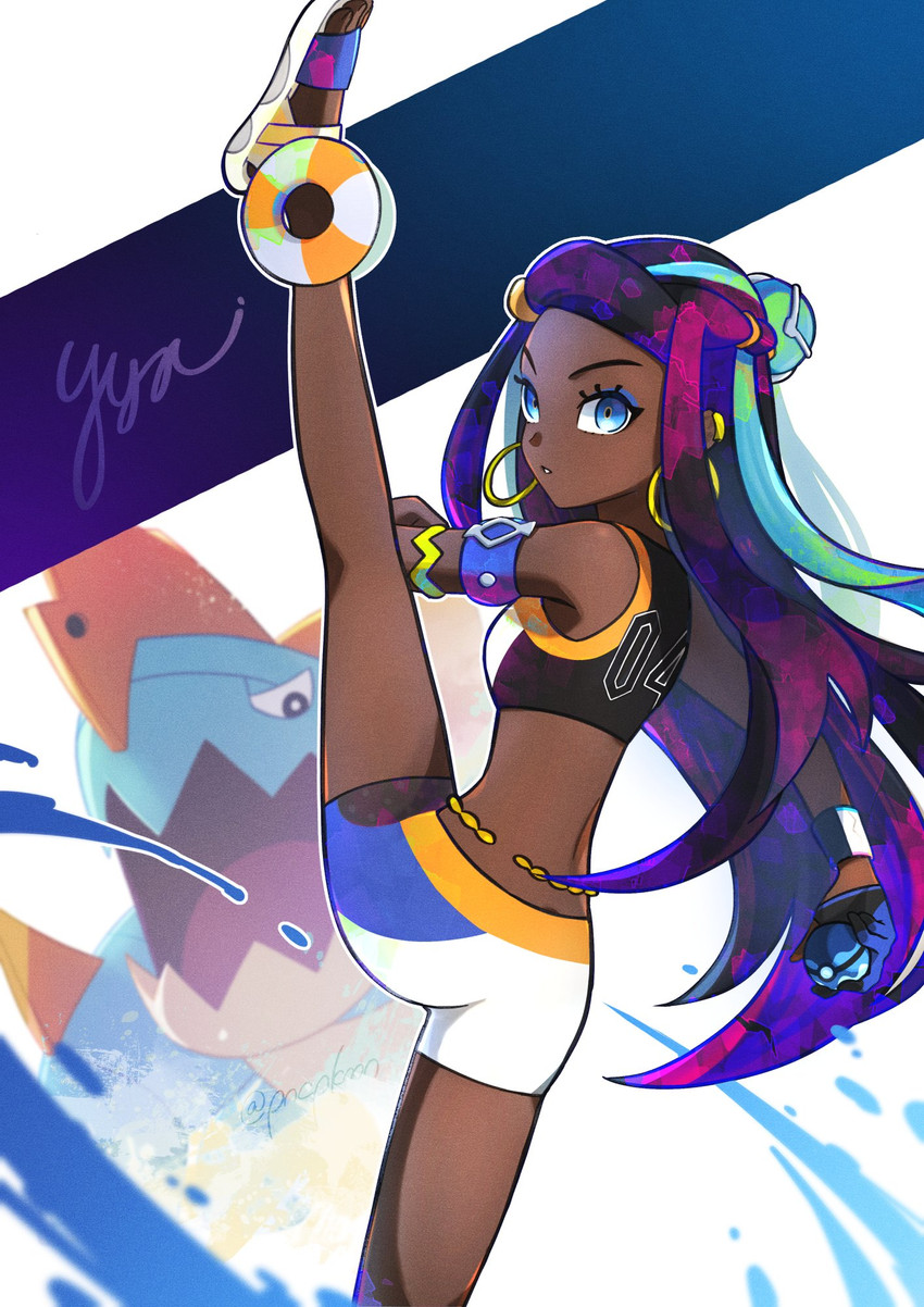 nessa and drednaw (pokemon and 1 more) drawn by punico_(punico_poke)