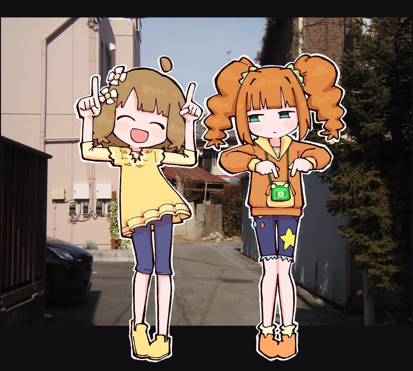 takatsuki yayoi and suou momoko (idolmaster and 2 more) drawn by neko_atsu_(ne5a2)