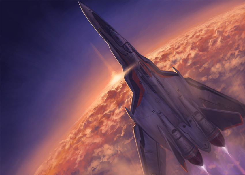 vf-25 (macross and 1 more) drawn by chiki_(botugo)