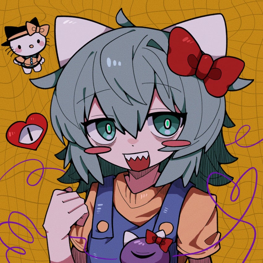 komeiji koishi, hello kitty, and mimmy (touhou and 2 more) drawn by zunusama